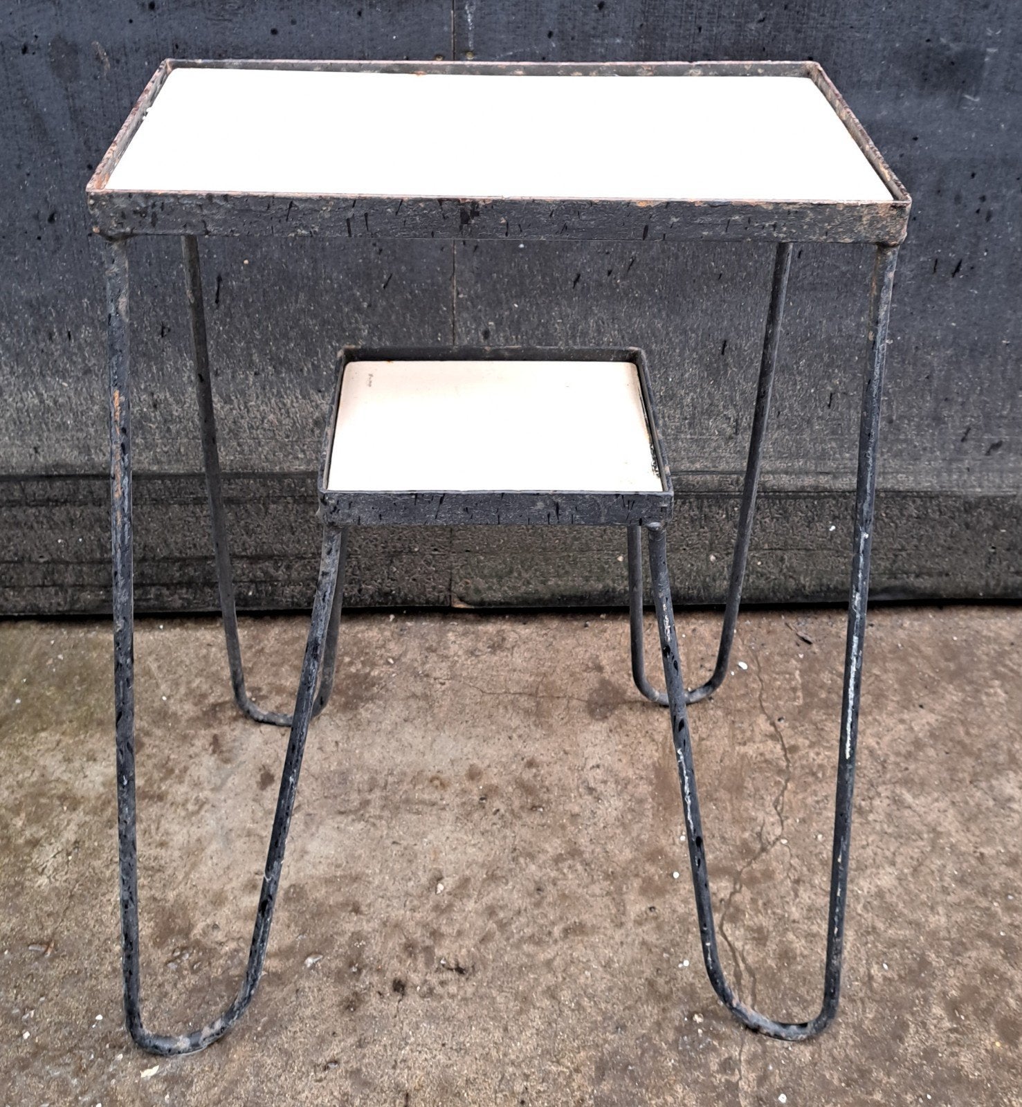 Tafel tafeltje vintage planten tafeltje decoratie, Ophalen