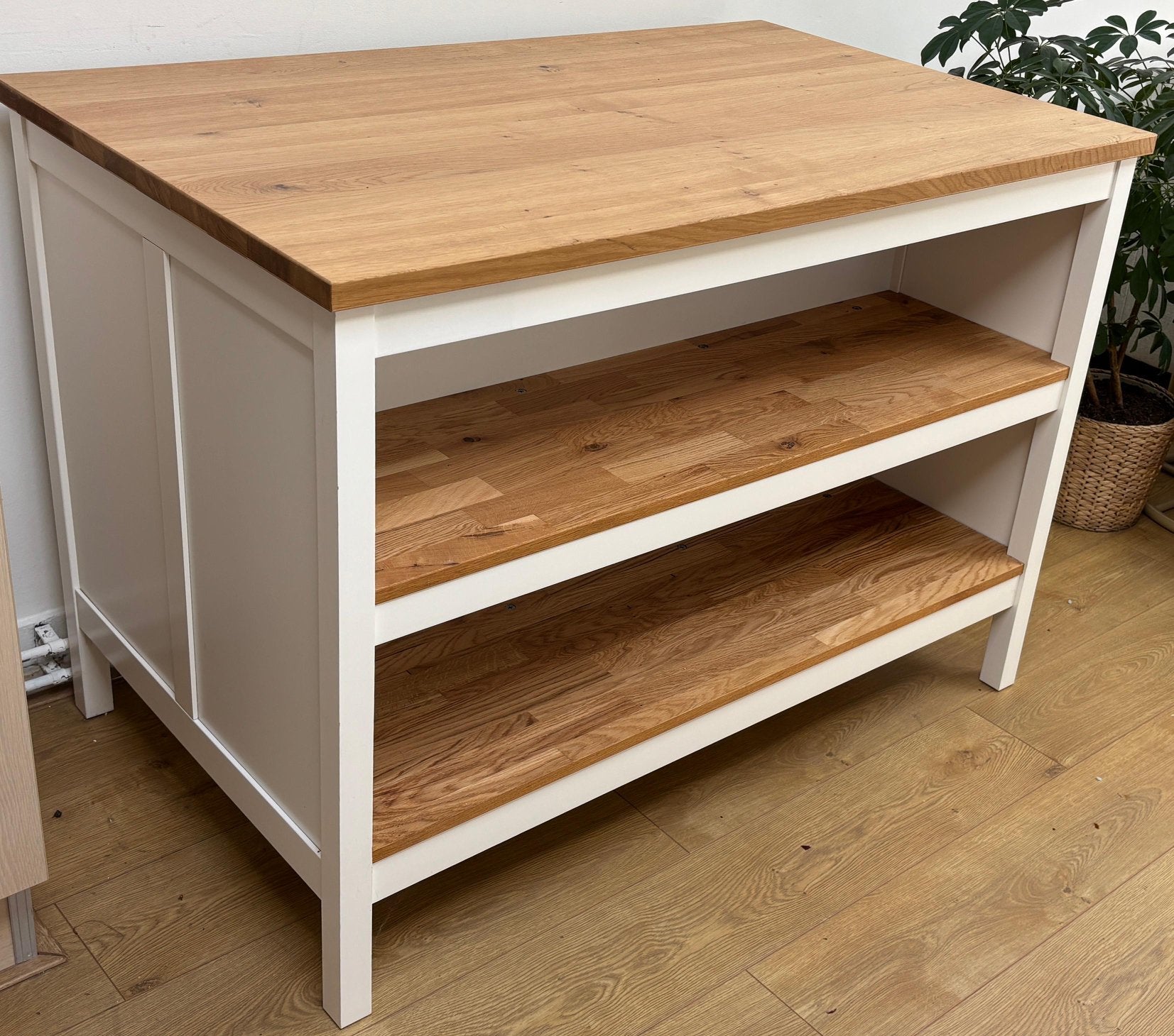 Keuken eiland met bar gedeelte, Ophalen, Hout, IKEA, Nieuw