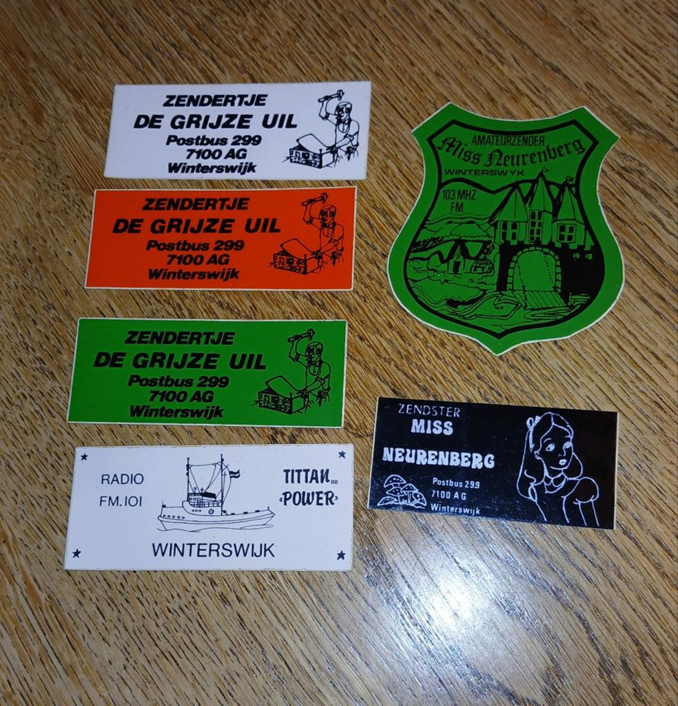 Stickers piraat zendamateur uit WINTERSWIJK, Ophalen of Verzenden, Zo goed als nieuw