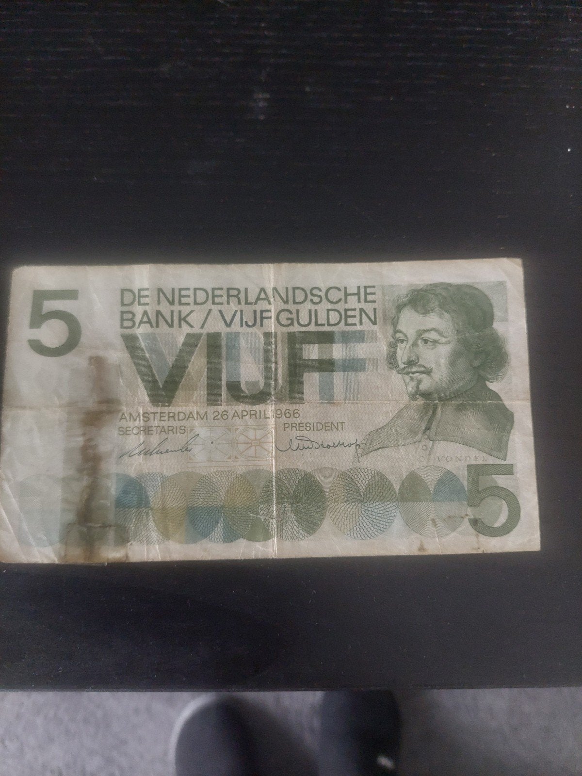 5gld biljet Vondel 1966, Ophalen of Verzenden, 5 gulden