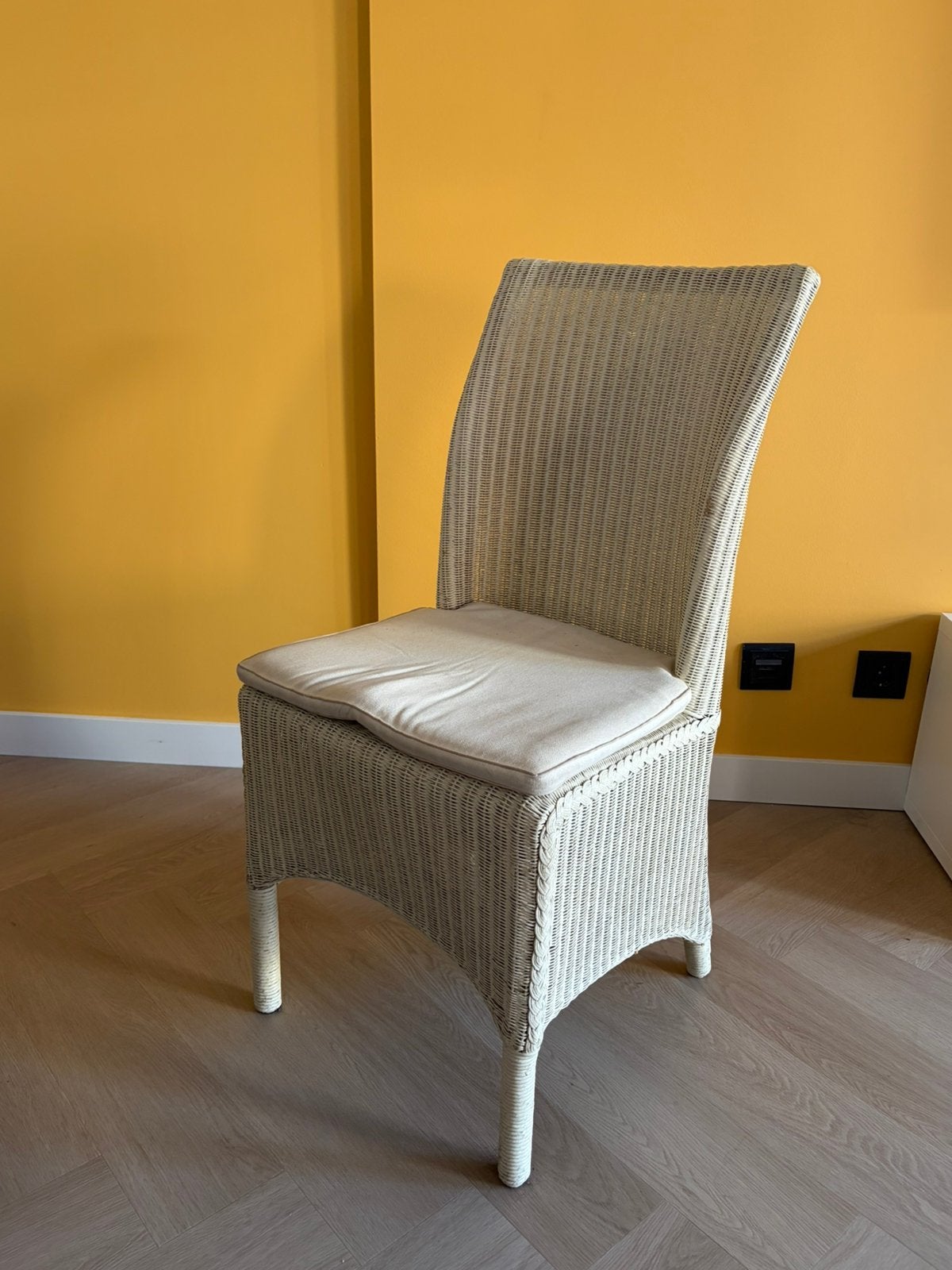 LLOYD LOOM stoel, Ophalen, Gebruikt, Wit, Riet of Rotan