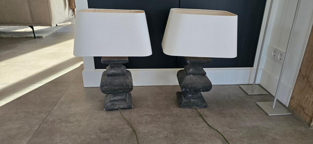 2 landelijke lampen met kap, Huis en Inrichting, Gebruikt, 50 tot 75 cm, Ophalen of Verzenden, Landelijke stijl