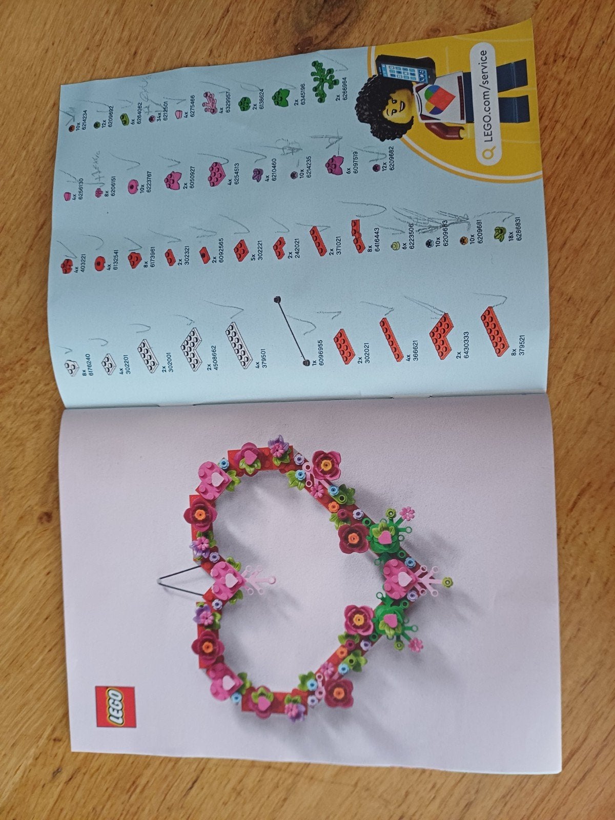 LEGO 40638 Hart - Compleet met boekje, Kinderen en Baby's, Speelgoed | Duplo en Lego, Lego, Compleet, Ophalen of Verzenden, Zo goed als nieuw