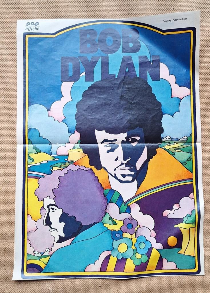 Bob Dylan poster uit de Pep door Peter de Smet, Ophalen of Verzenden, Poster, Artwork of Schilderij