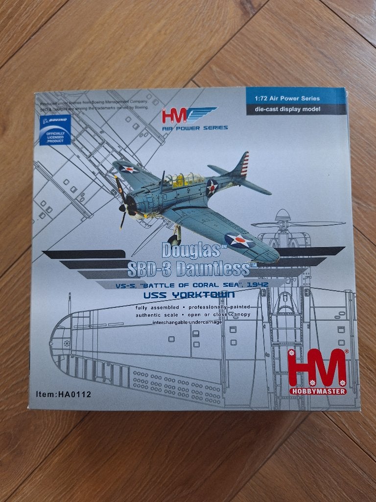 Diecast 1:72 1/72 Hobby Master Douglas SBD-3 Dauntless VS-S,, Overige merken, 1:72 tot 1:144, Ophalen of Verzenden, Zo goed als nieuw