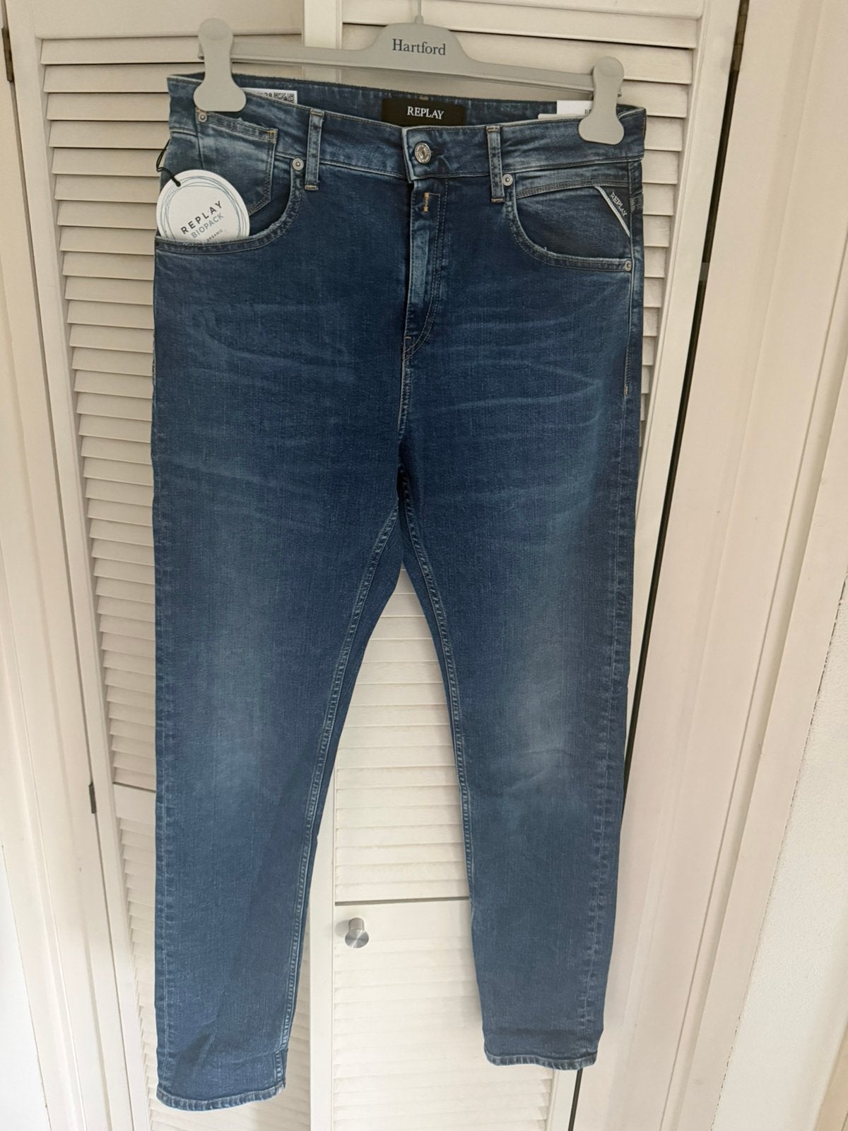 Nieuwe Replay Marty slim boyfriend dames 28-32, Kleding | Dames, Verzenden, Nieuw, Blauw, W28 - W29 (confectie 36)