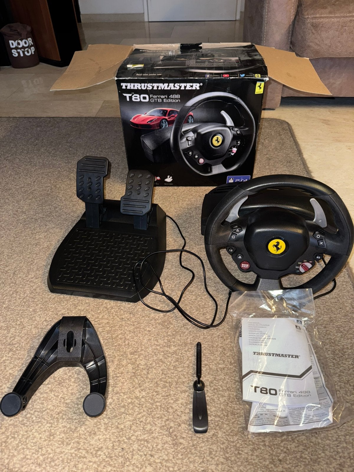Thrustmaster T80 Ferrari 488GTB edition, Ophalen, Zo goed als nieuw, Stuur of Pedalen, PlayStation 4