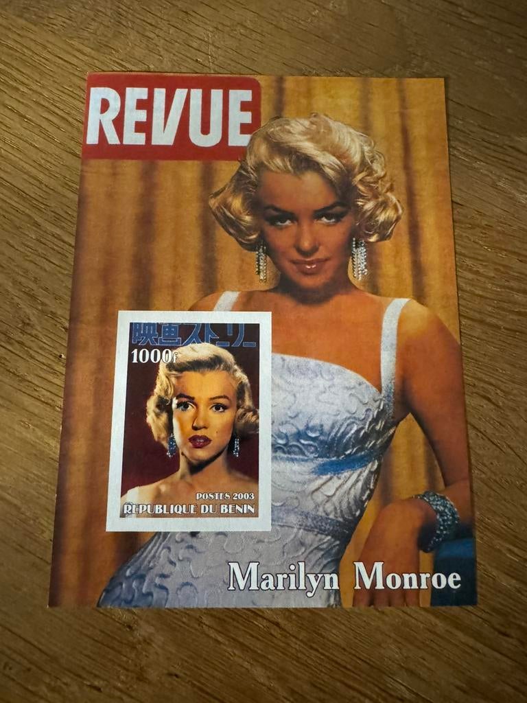 Benin blok Marilyn Monroe, Postzegels en Munten, Ophalen of Verzenden, Postfris