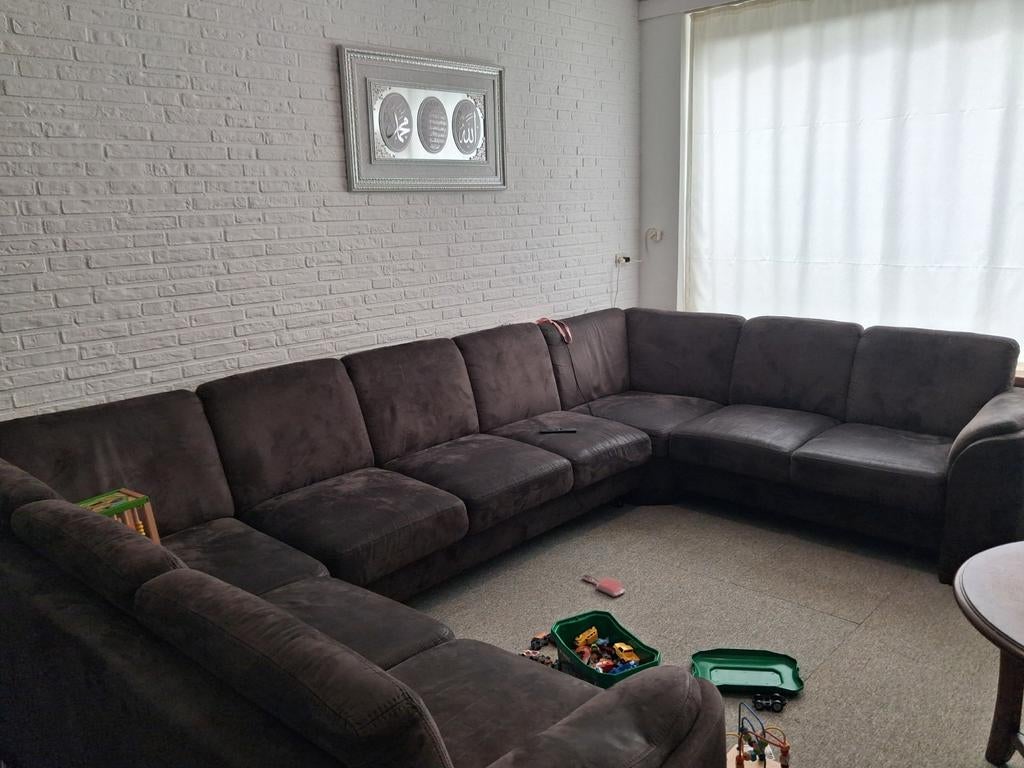Grote U-vormige hoekbank - Comfortabel en ruim, Huis en Inrichting, Banken | Bankstellen, Modern, Comfortabel, Gebruikt, Hoekbank