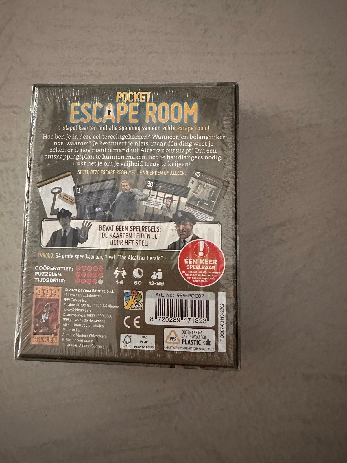 Pocket Escape Room: Ontsnapping uit Alcatraz (Nieuw), Een of twee spelers, Ophalen of Verzenden, Nieuw