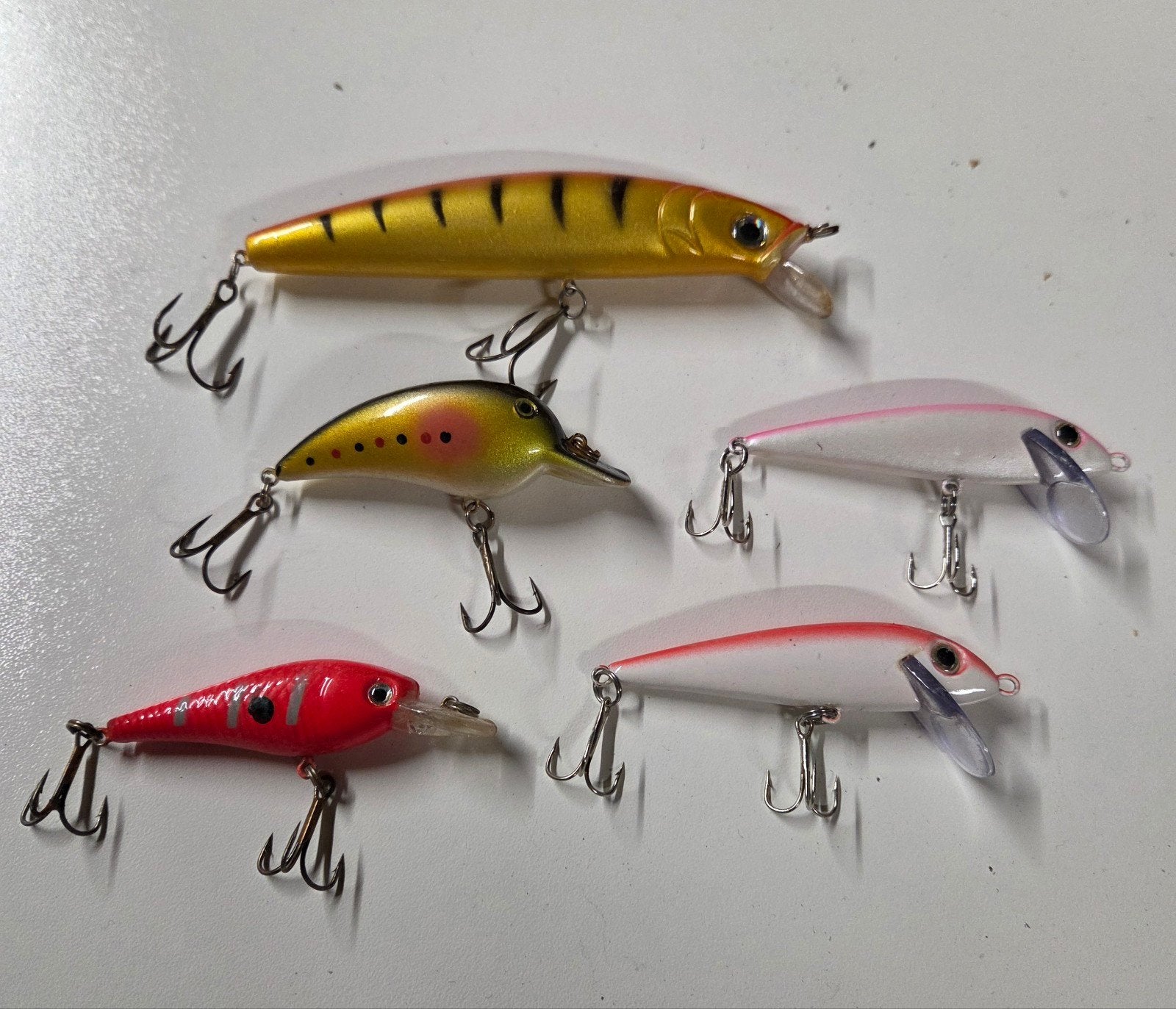 5x Kunstaas Snoek/Baars met Rozemeijer Kunstaasbakje, Ophalen of Verzenden, Gebruikt, Kunstaas