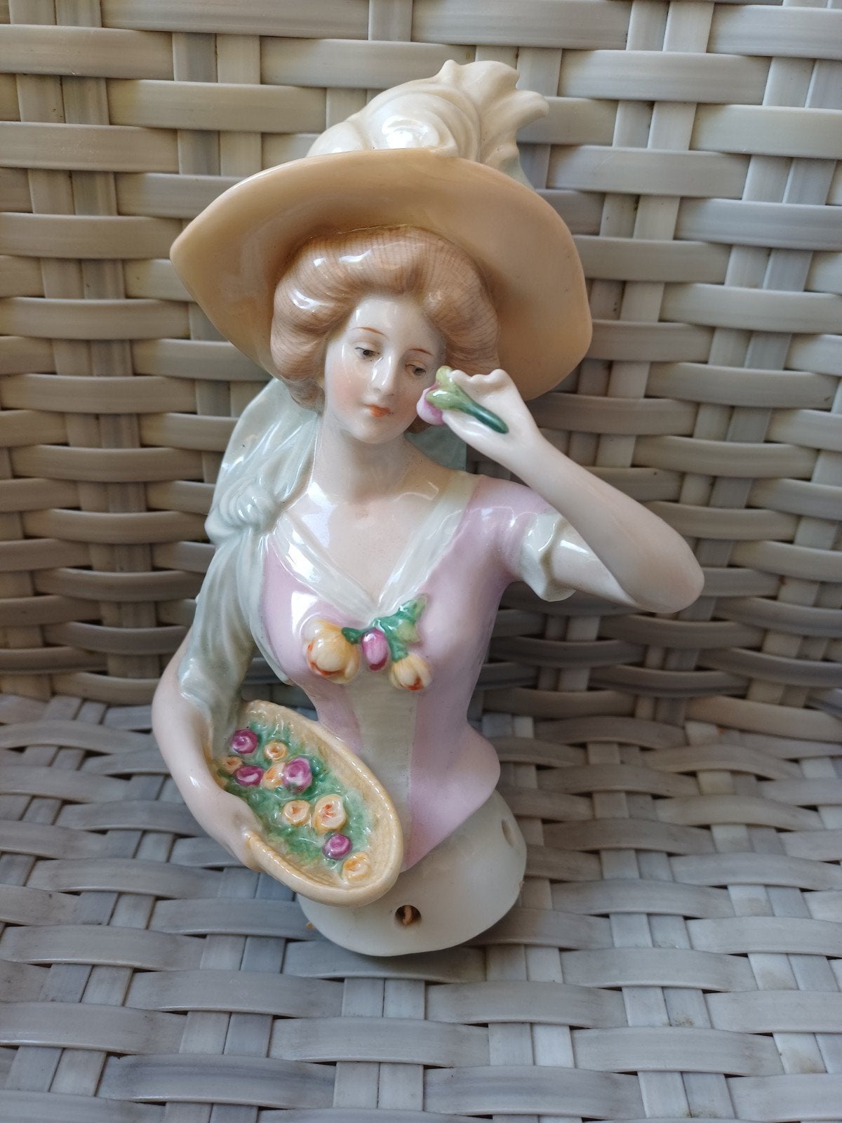Antieke Porseleinen Half Doll Dame - 18e Eeuw Stijl, Ophalen of Verzenden