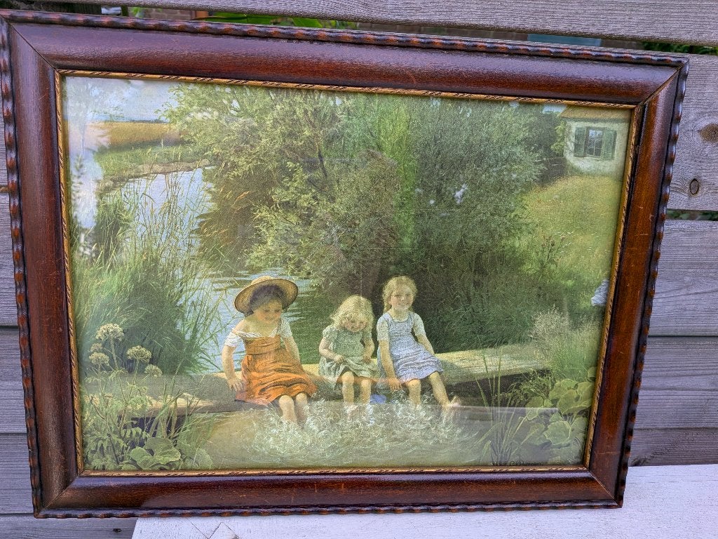 Prachtig nostalgisch schilderij van Carl von Bergen (repro), Ophalen of Verzenden, Achter glas