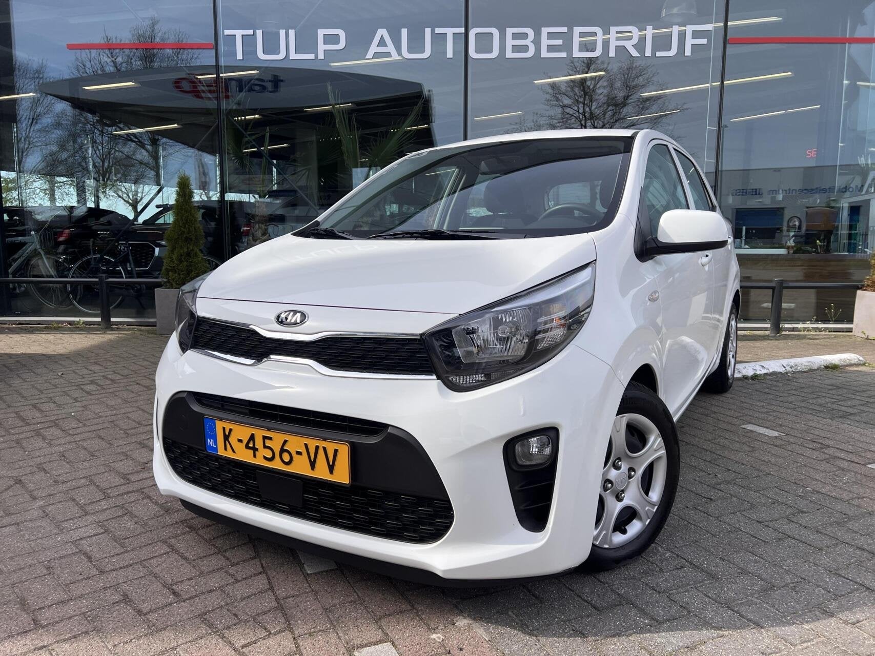 Kia Picanto 1.0 ComfortLine Automaat Airco Bluetooth BTW NAP, Stof, Gebruikt, 4 stoelen, Wit