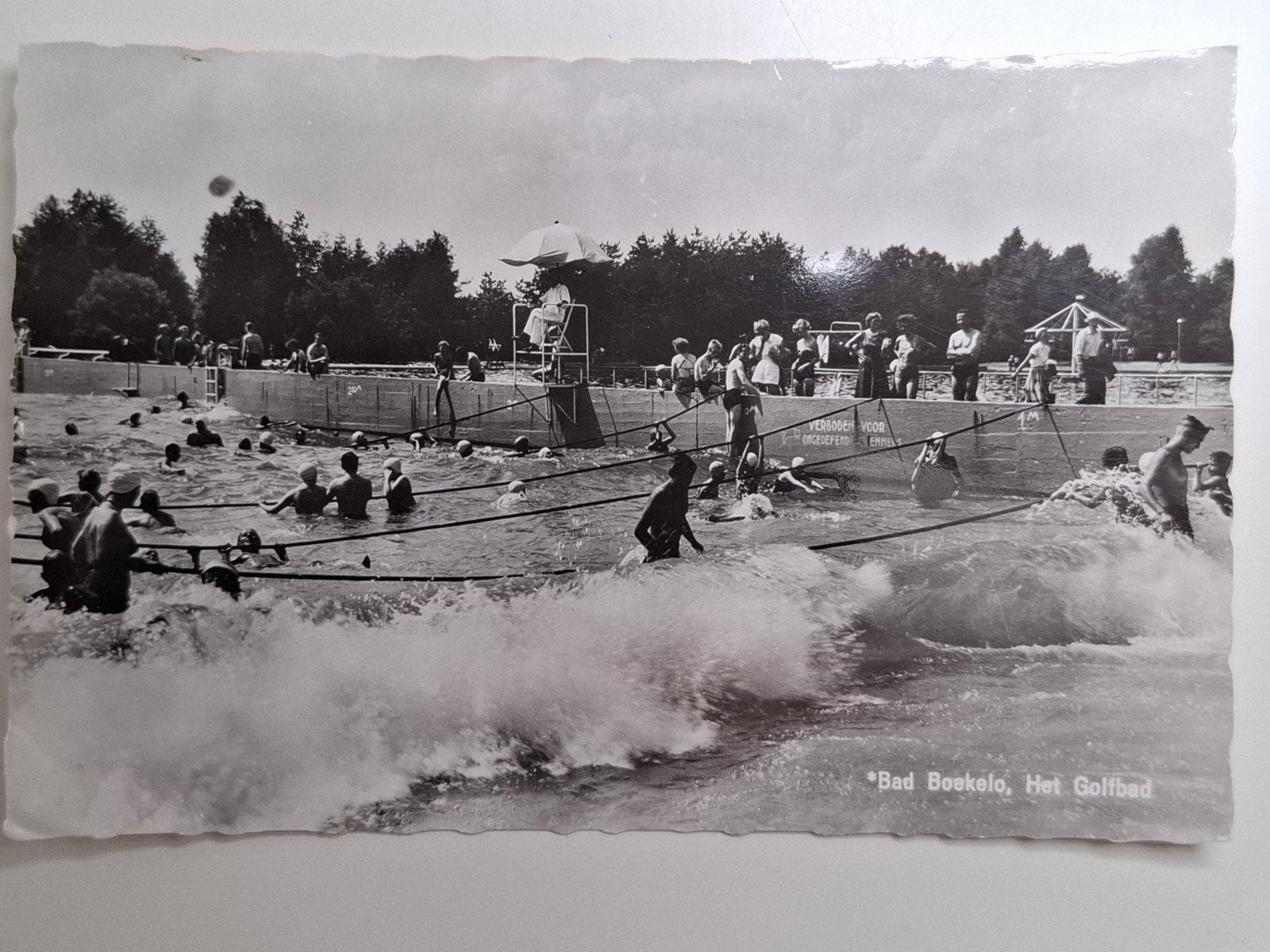 "Bad" Boekelo. Het Golfbad. Jaren 50/60. Echte foto, Ophalen of Verzenden, 1940 tot 1960, Ongelopen, Overijssel