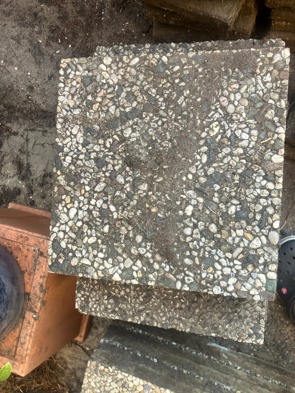 Grindtegels 60x40 cm - Gebruikt, Tuin en Terras, Tegels en Klinkers, Ophalen, Gebruikt, Grind, Terrastegels