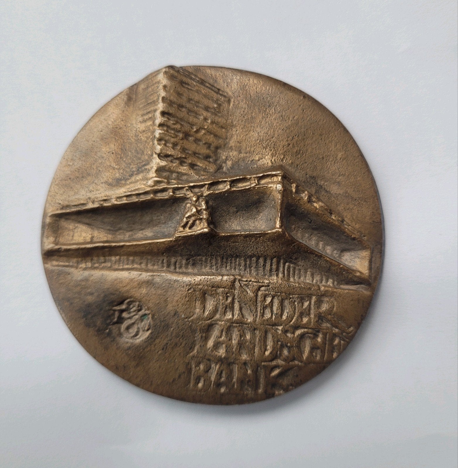 Bronzen penning De Nederlandsche Bank 1968 / Loeki Metz., Postzegels en Munten, Penningen en Medailles, Ophalen of Verzenden, Brons