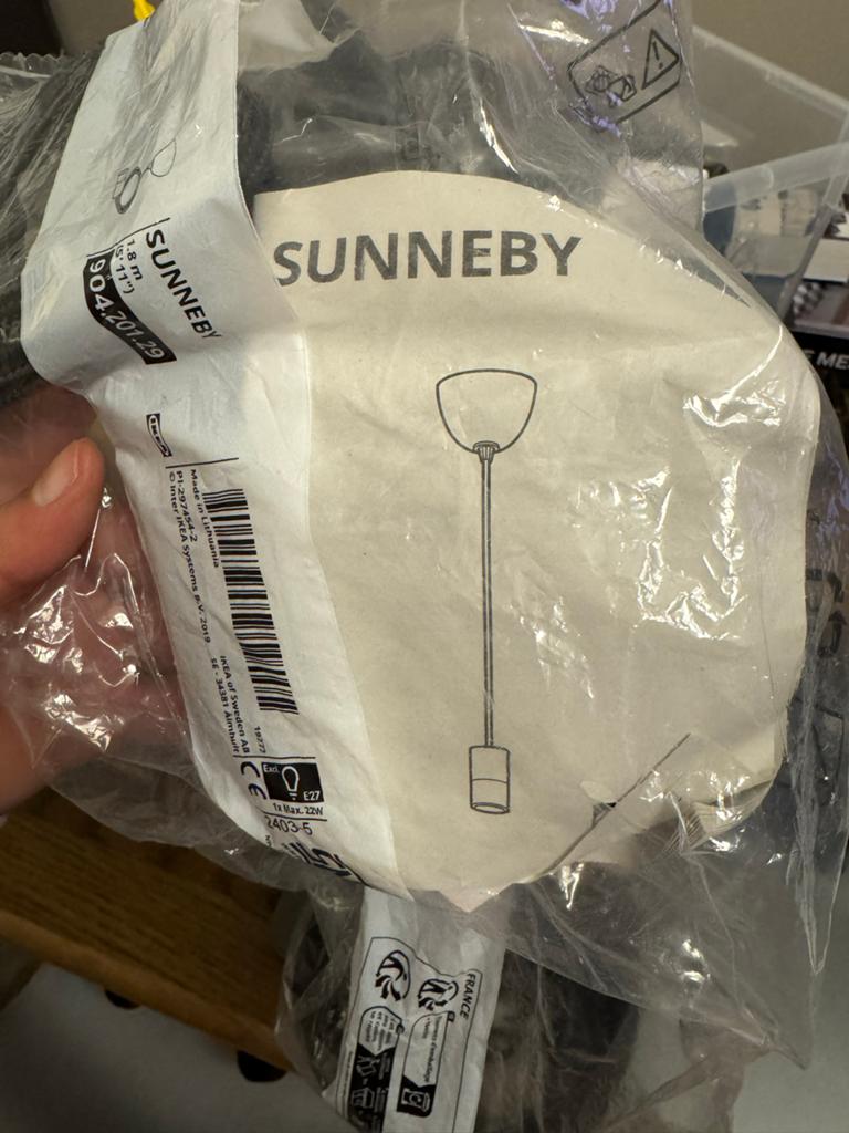 Ikea Sunneby pendel, nieuw in verpakking, zwart, Ophalen, Nieuw, Kunststof, 75 cm of meer