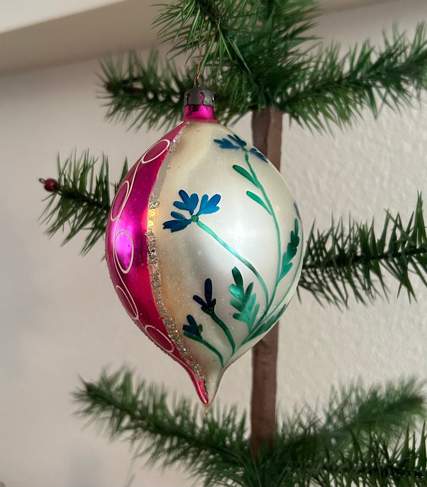 Grote oude kerstbal, Ophalen of Verzenden, Zo goed als nieuw