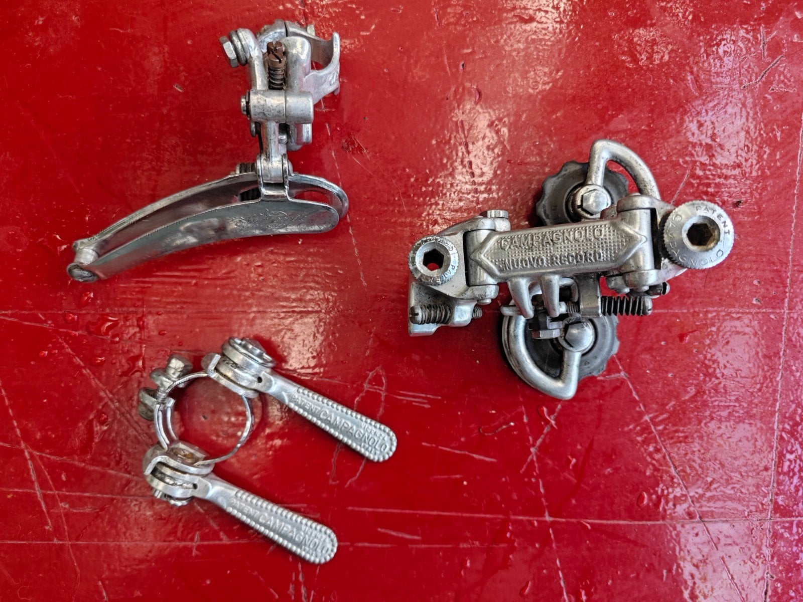 Campagnolo record voor achter derailleur klemband shifters, Ophalen of Verzenden