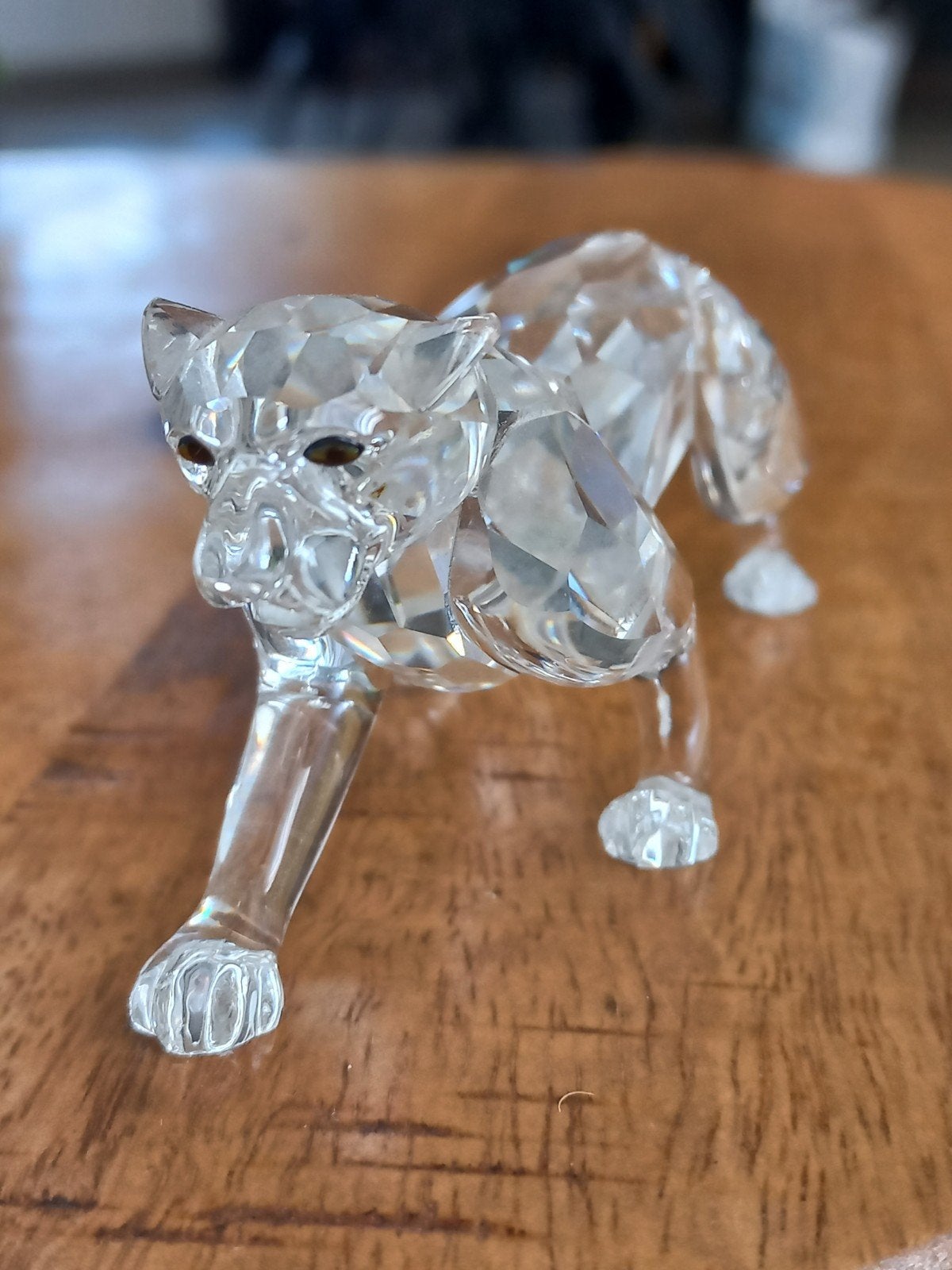 Beeld Swarovski kristallen luipaard Michael Stamey, Verzamelen, Ophalen of Verzenden, Zo goed als nieuw, Figuurtje