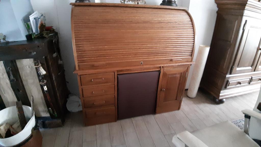 Eiken rolbureau, Huis en Inrichting, Bureaus, Ophalen of Verzenden