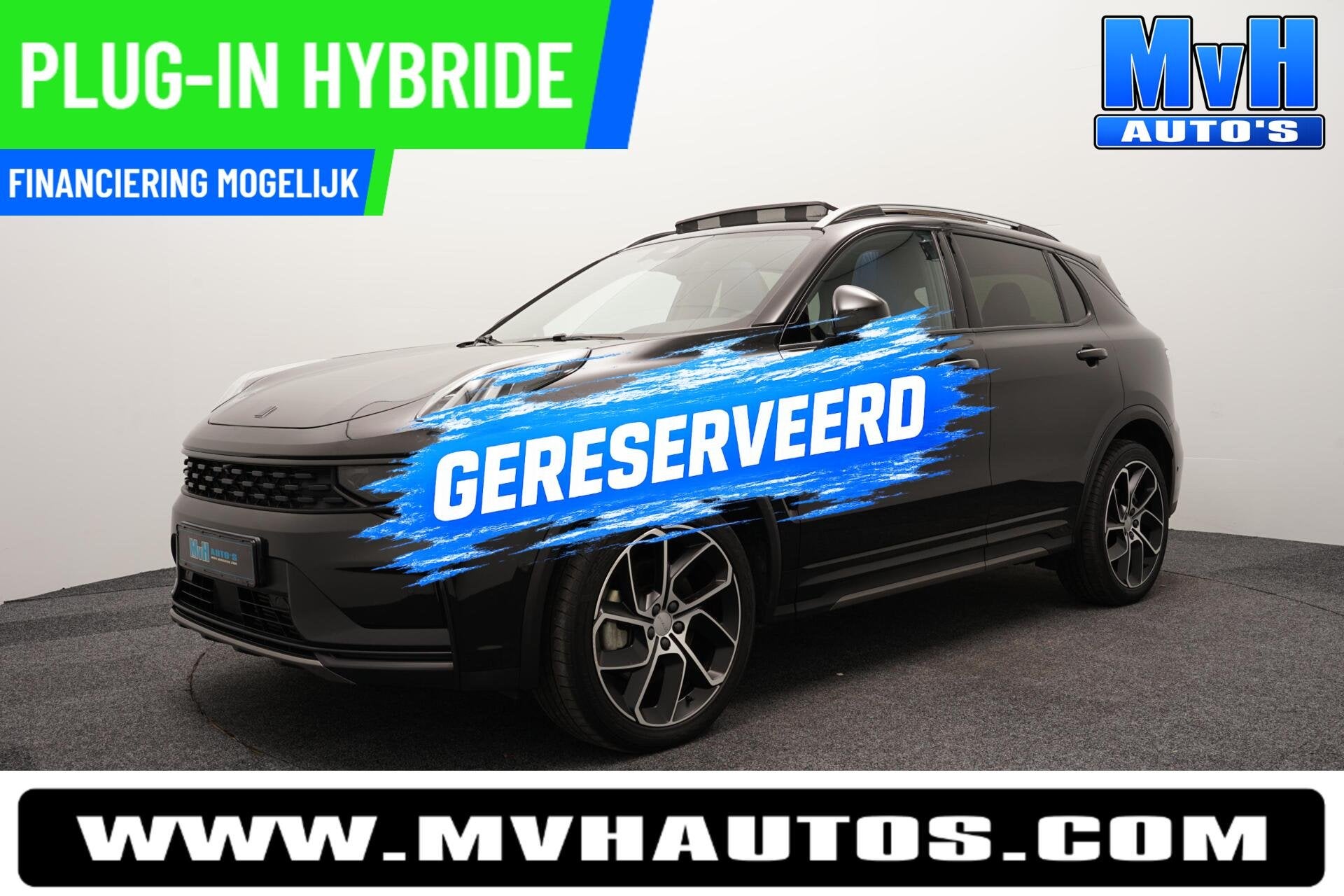 Lynk & Co 01 1.5 PHEV|FULL BLACK|360°CAM|PANO|262PK|SOH95%, Stof, Automatische klimaatregeling, Zwart, Plug-in hybride