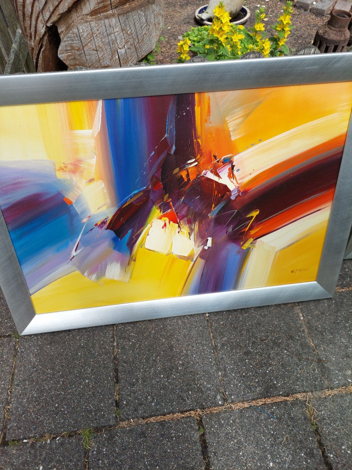 ABSTRACTE SCHIDERIJ  WILKINSON, Antiek en Kunst, Kunst | Schilderijen | Abstract, Ophalen of Verzenden