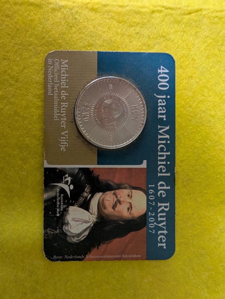 Michel de ruyter zilveren munt, Koningin Beatrix, Zilver, Euro's, Ophalen of Verzenden