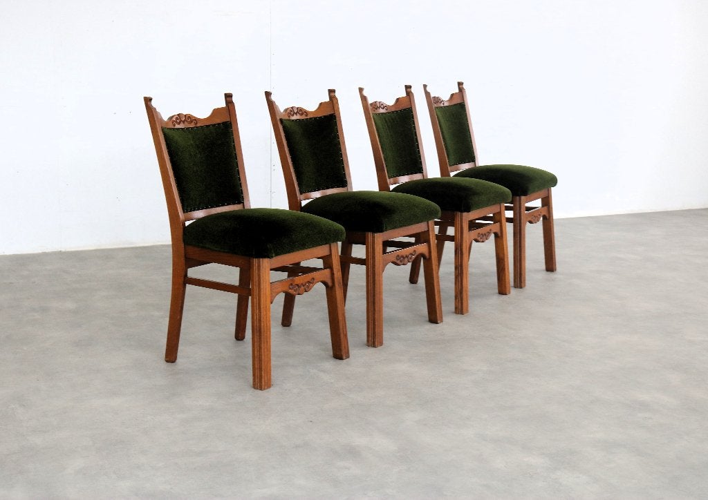 Art deco eetkamerstoelen | stoelen | jaren 40, Gebruikt, Bruin, ., Ophalen of Verzenden