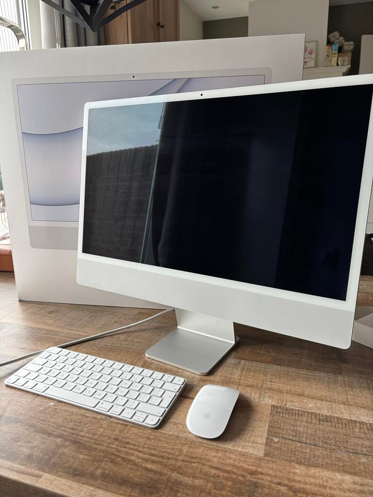 Apple iMac 24 inch M1 - 16 gb - 256 gb / 7 core GPU zilver, Computers en Software, Apple Desktops, Gebruikt, iMac, SSD, 3 tot 4 Ghz