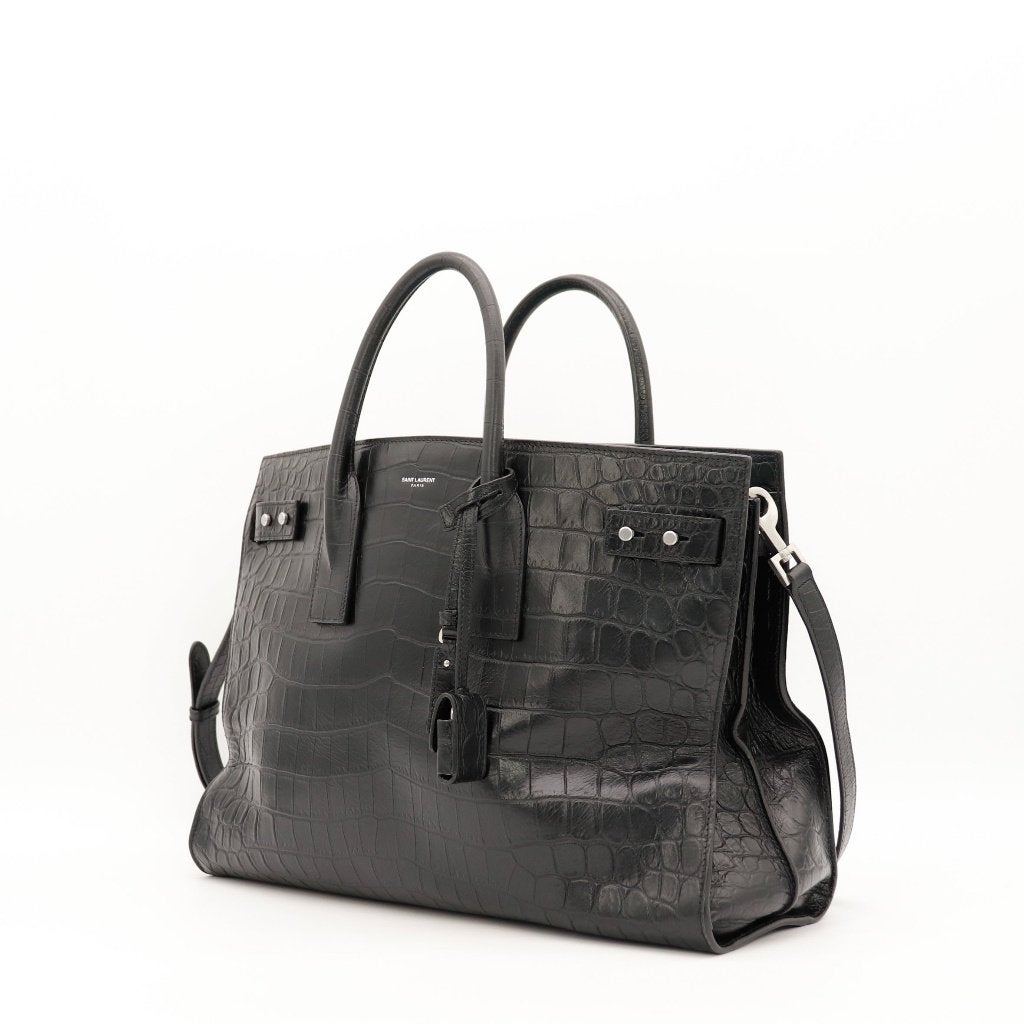 Saint Laurent Sac de Jour in krokodilreliëf handtas, Verzenden, Gebruikt, Handtas