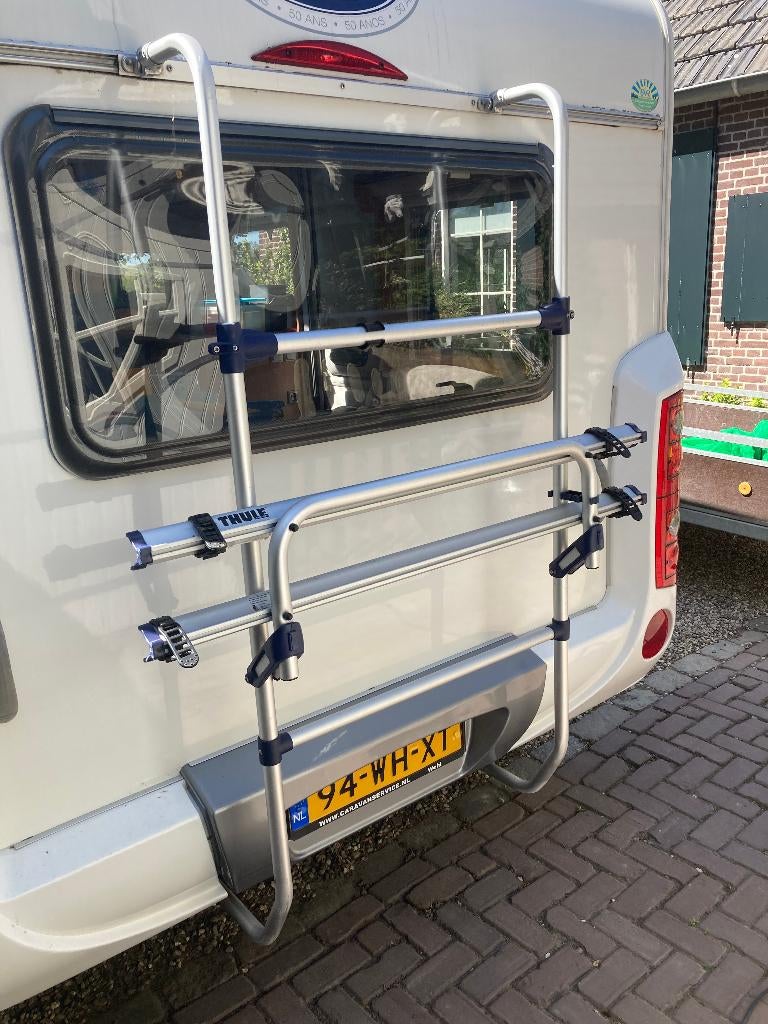 Fietsendrager achterop caravan, Ophalen, Gebruikt