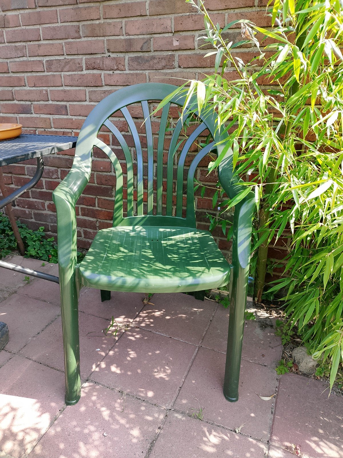 Hartman tuinstoelen (4 stuks) - Groen en in goede staat, Tuin en Terras, Tuinstoelen, Ophalen of Verzenden, Gebruikt, Kunststof