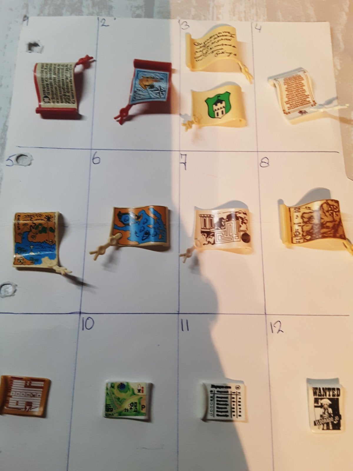 onderdelen klein tableaus met tekst, Losse onderdelen, Ophalen of Verzenden, Zo goed als nieuw, Kasteel/Fort