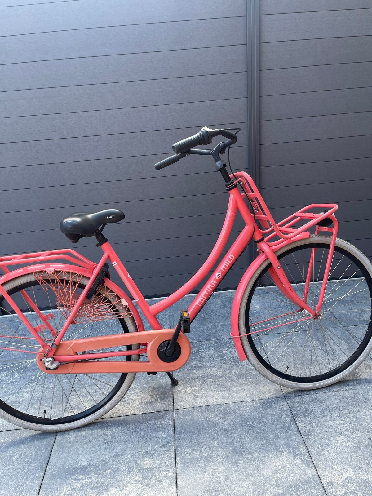 Mooie stoere cortina meisjesfiets 28 inch, Terugtraprem, Gebruikt, Versnellingen, Ophalen