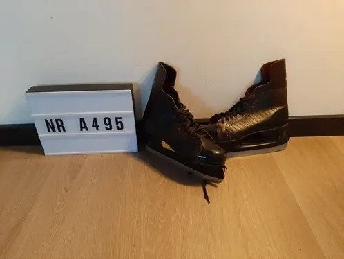Zeer unieke retro ijshockeyschaatsen (maat 10 = maat 43), Ophalen of Verzenden, Gebruikt, Schaatsen