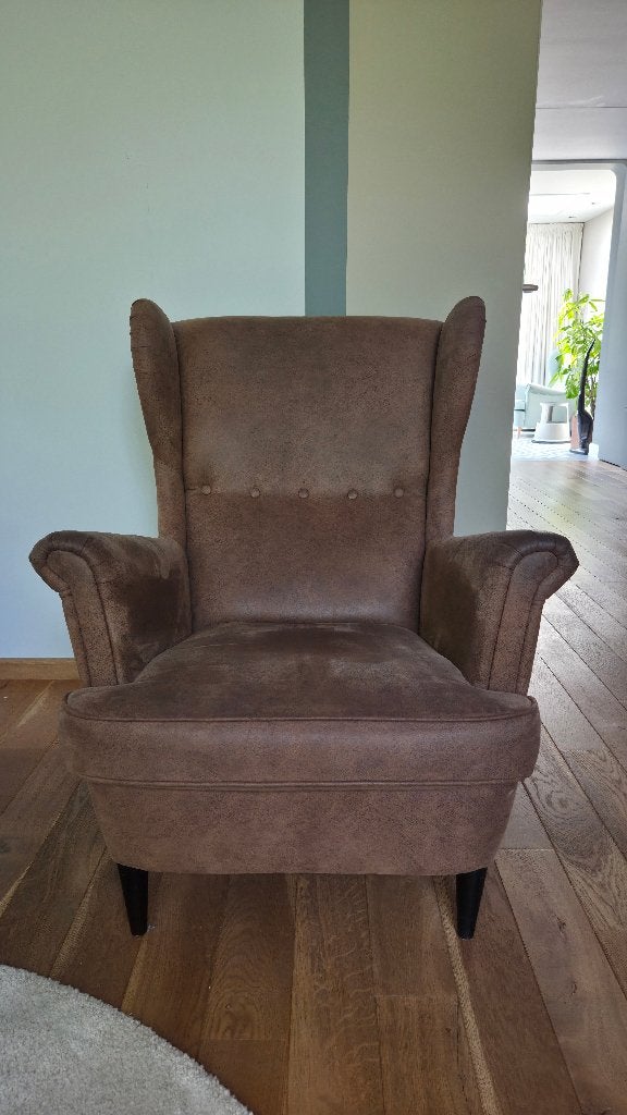 Ikea - Strandmon fauteuil, Ophalen, Hout, Gebruikt, 75 tot 100 cm