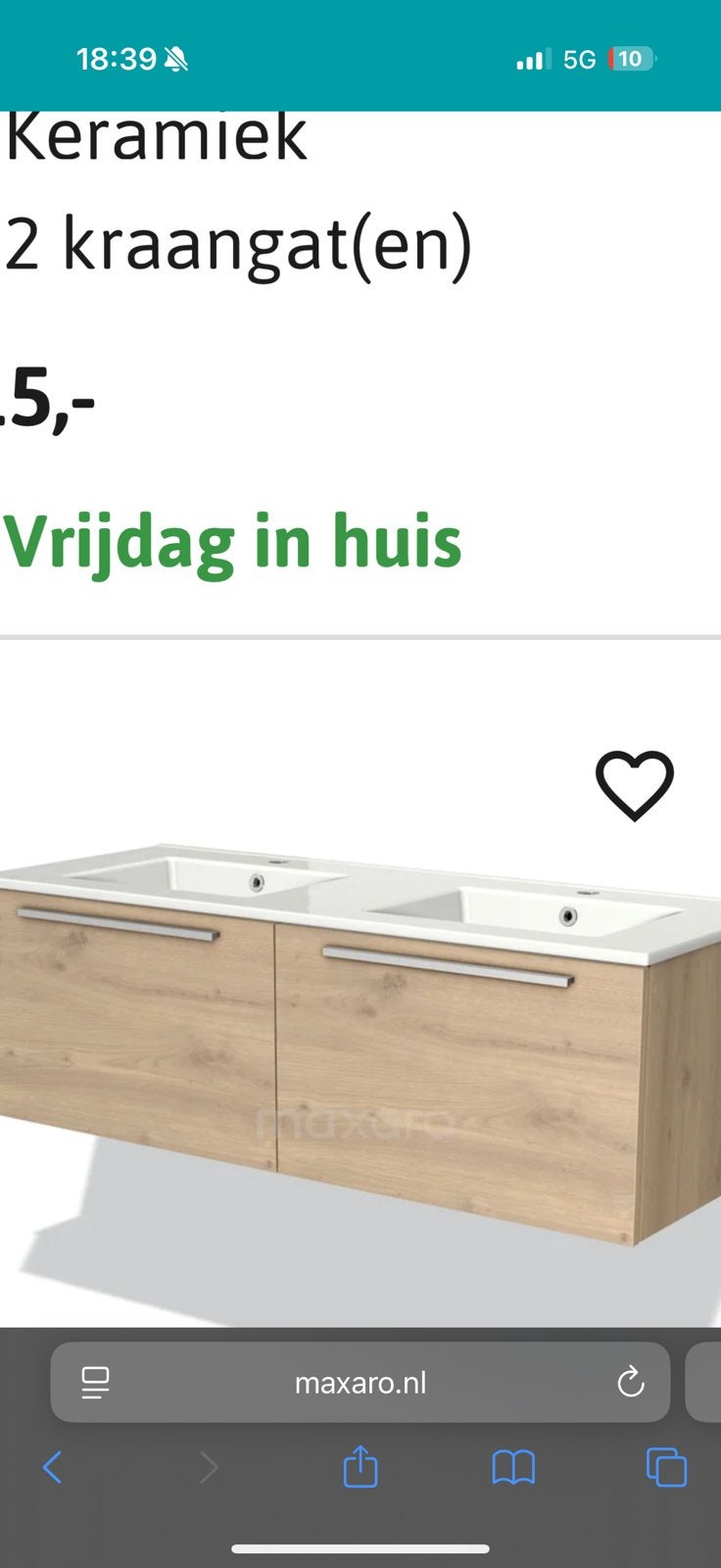 Modulo wastafel van maxaro | 140 cm, Ophalen, 100 tot 150 cm, Zo goed als nieuw, Minder dan 100 cm