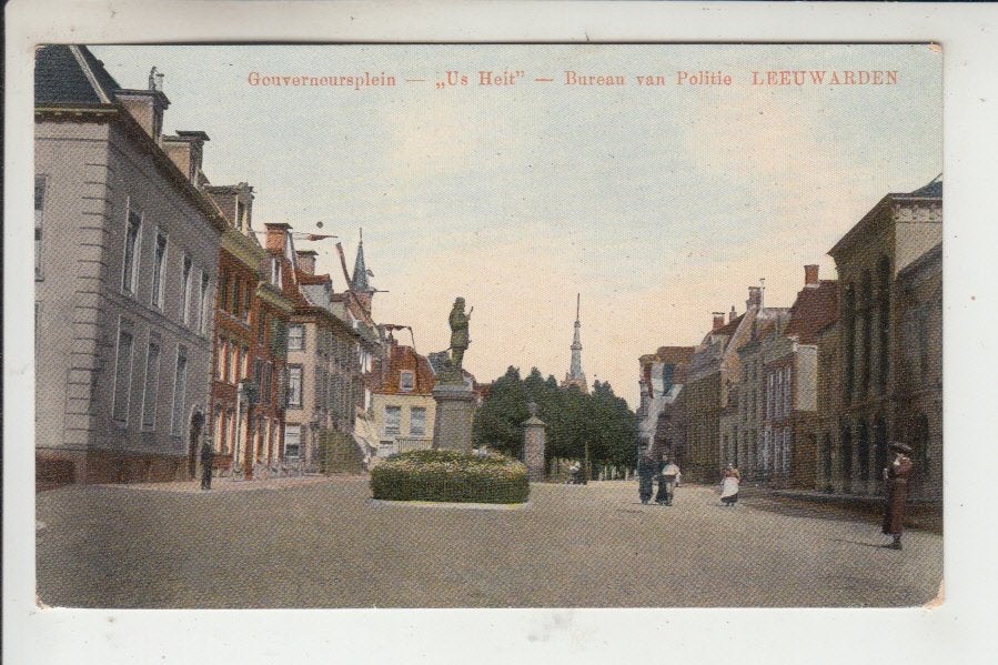 Leeuwarden, Gouverneursplein - Us heit - Politiebureau, Ophalen of Verzenden, Voor 1920, Ongelopen, Friesland