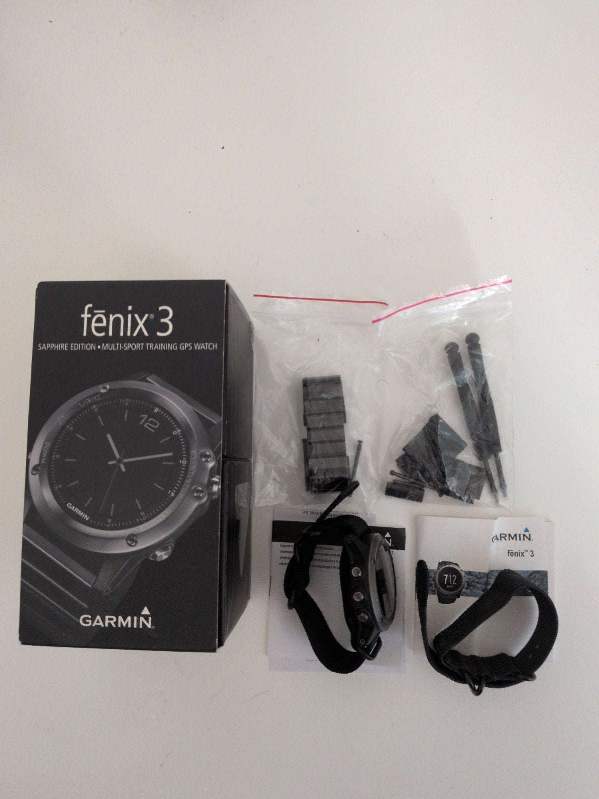Garmin Fenix 3 met titanium band en originele doos, Gebruikt, Garmin, Ophalen of Verzenden, Hoogte