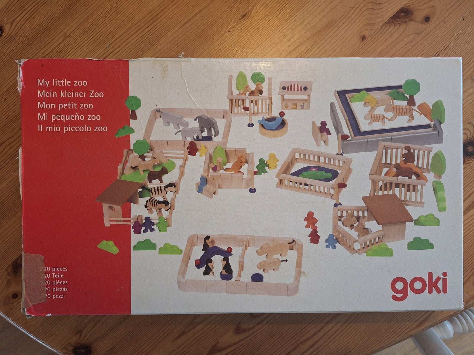 goki my little zoo houten dierentuin, Ophalen of Verzenden, Meer dan 50 stukjes, Gebruikt, Van hout