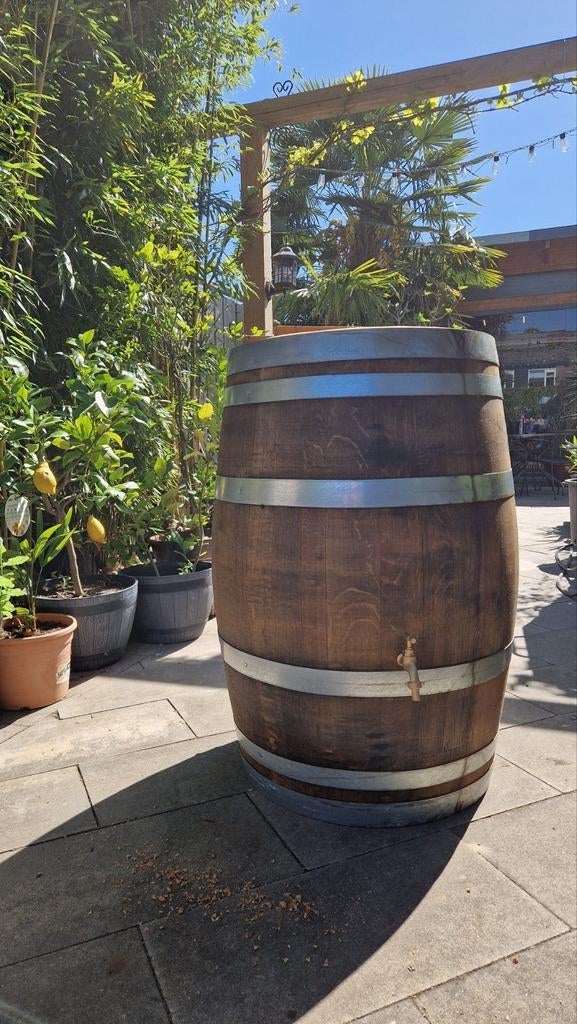 Wijnvat en  regenton 228 Liter, Ophalen, Rond, Nieuw, 60 tot 100 cm