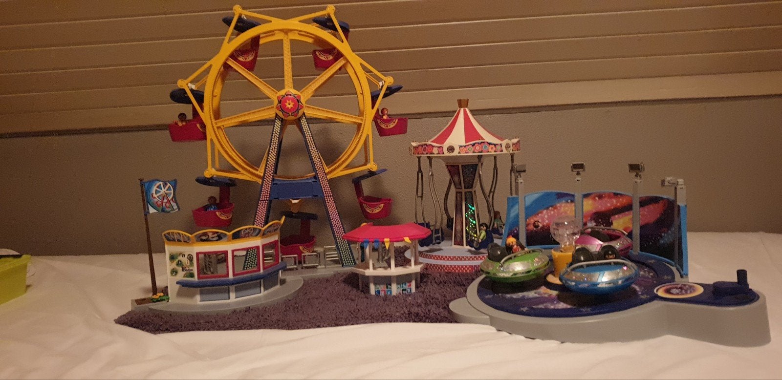 Playmobil Reuzenrad, Zweefmolen en Botsauto's  verlicht, Ophalen, Zo goed als nieuw