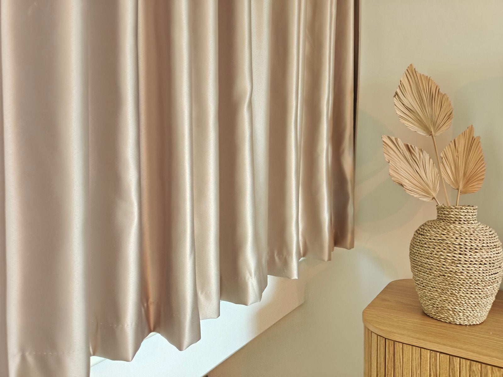 Luxe gordijnen -nieuw - Shimmer taupe / goud - 145cm hoog, Nieuw, Ophalen of Verzenden, Gordijn, 290 cm