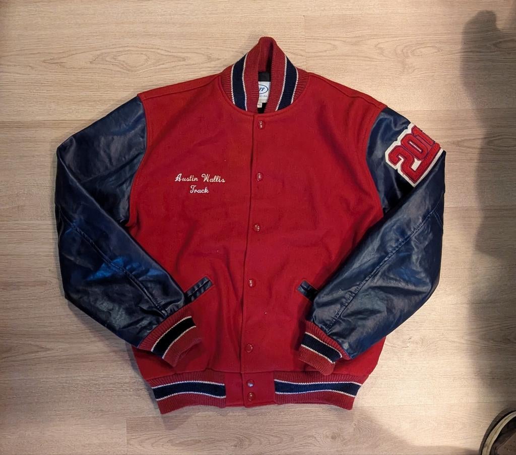 Vintage American Varsity Jacket - St. Lucie West - M, Maat 48/50 (M), Ophalen of Verzenden, Neff, Gedragen