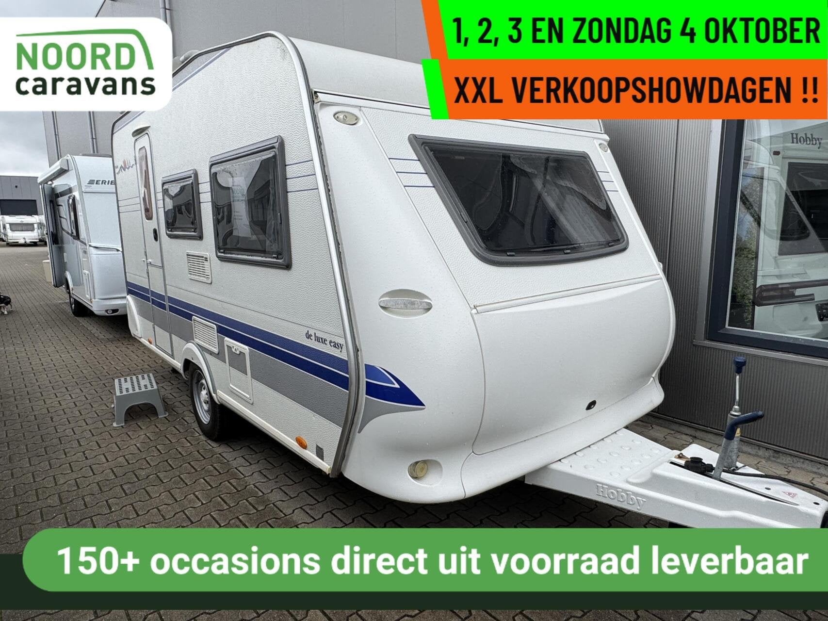 Hobby 400 KB DE LUXE, STEPELBED, VOORTENT + LUIFEL + AANBOUW, Hobby, Bedrijf, 750 - 1000 kg, 5 tot 6 meter