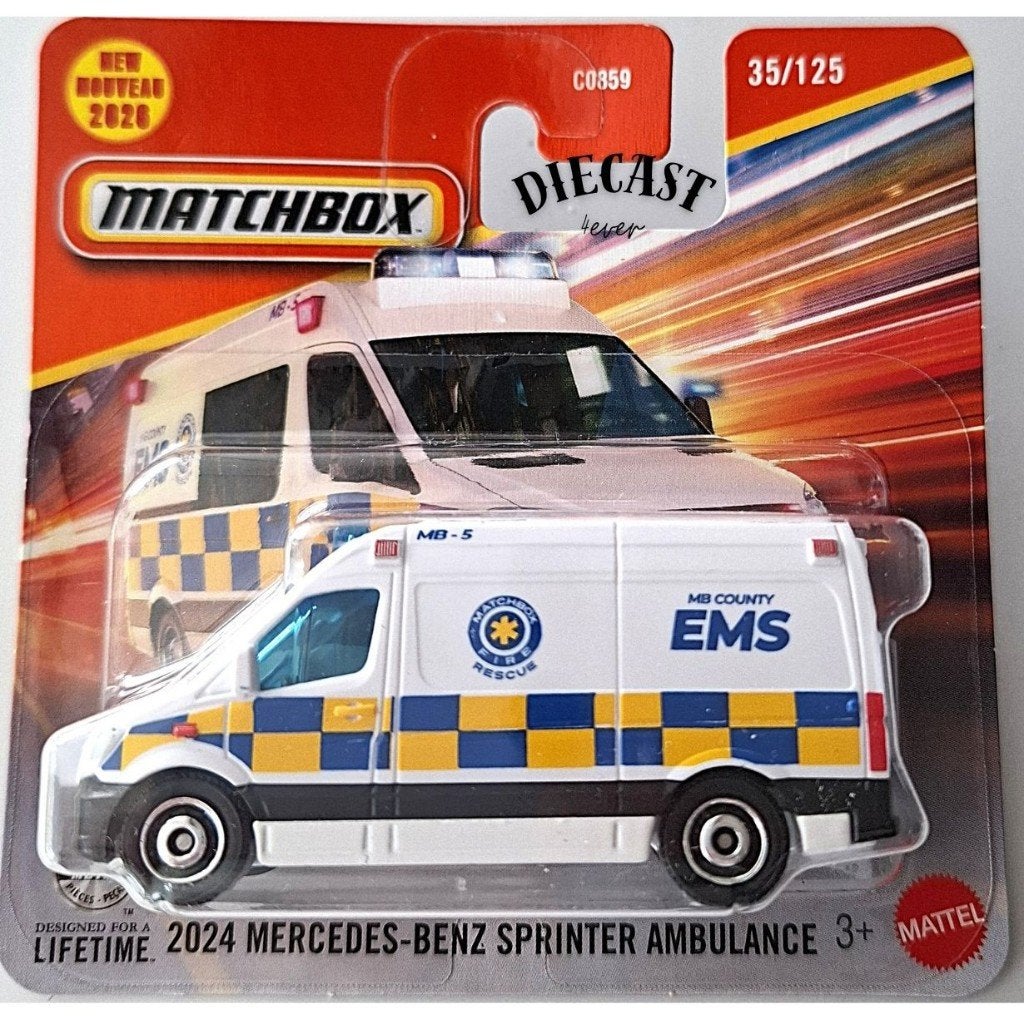 Matchbox 2024 Mercedes-Benz Sprinter Ambulance, Ophalen, Nieuw, Auto