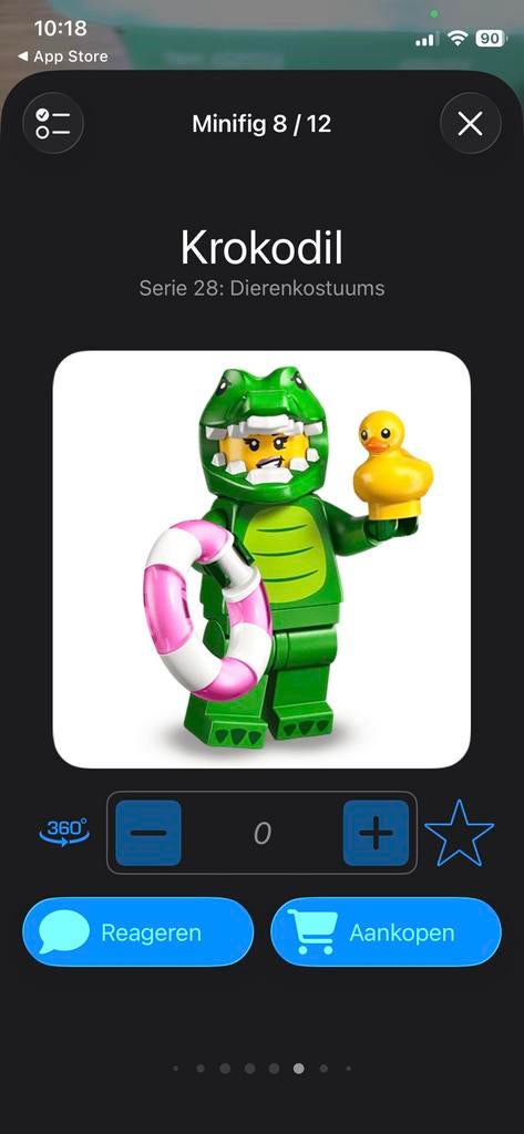 1 x LEGO Minifigures Serie 28 Krokodil, Kinderen en Baby's, Speelgoed | Duplo en Lego, Ophalen of Verzenden, Nieuw, Complete set