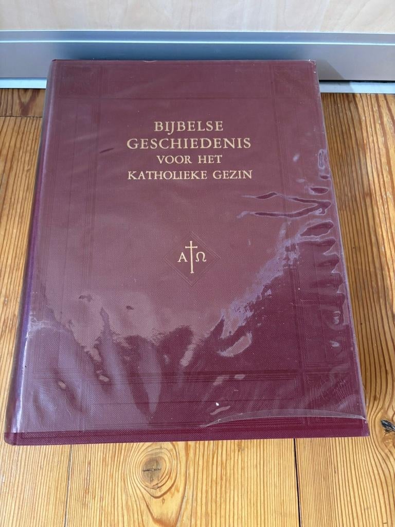 Bijbelse geschiedenis voor het katholieke gezin uit 1957?, Antiek en Kunst, Antiek | Boeken en Bijbels, Ophalen of Verzenden